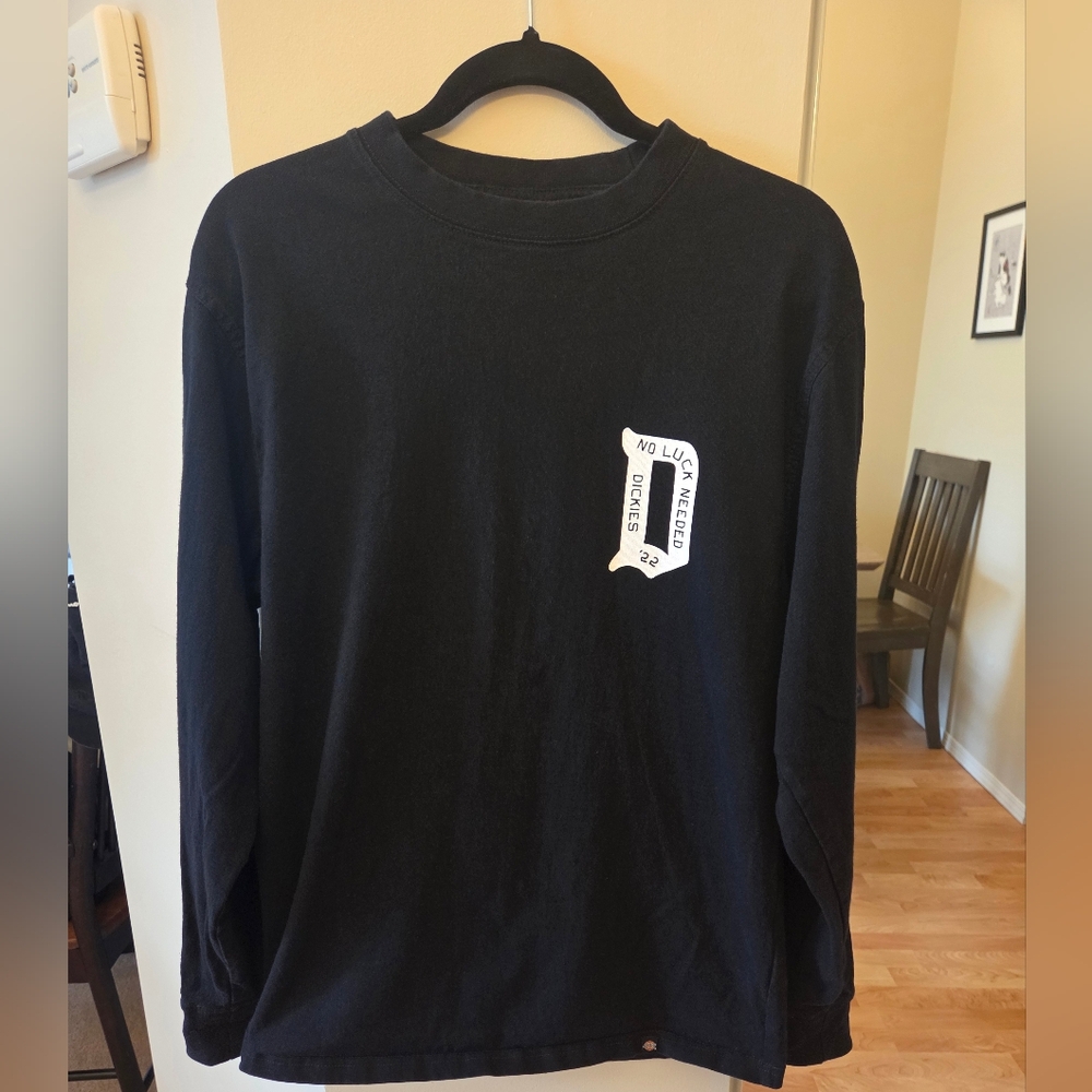 Dickies Mens Black Long Sleeve Size Small